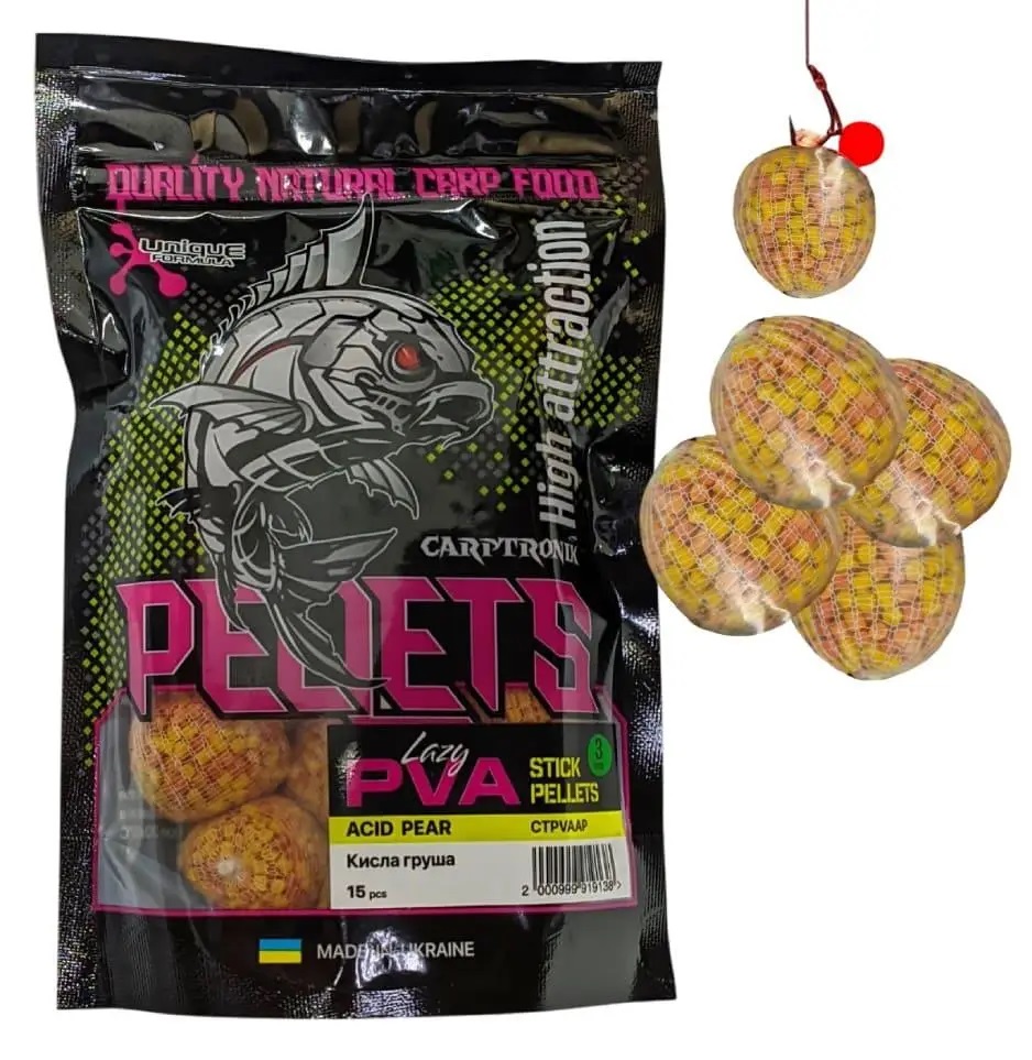PVA stick pellets Mix Acid pear (Кисла груша) 15 шт