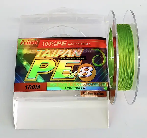Шнур Feima TAIPAN 0,18mm(14,6kg) peX8 100m. light green