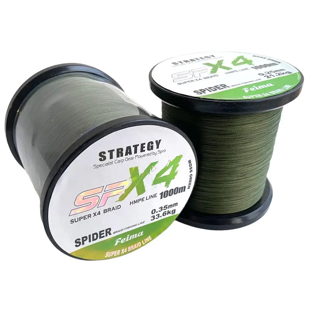 Шнур Feima Strategy 0,35mm(33,6kg) spX4 1000m (moss green)