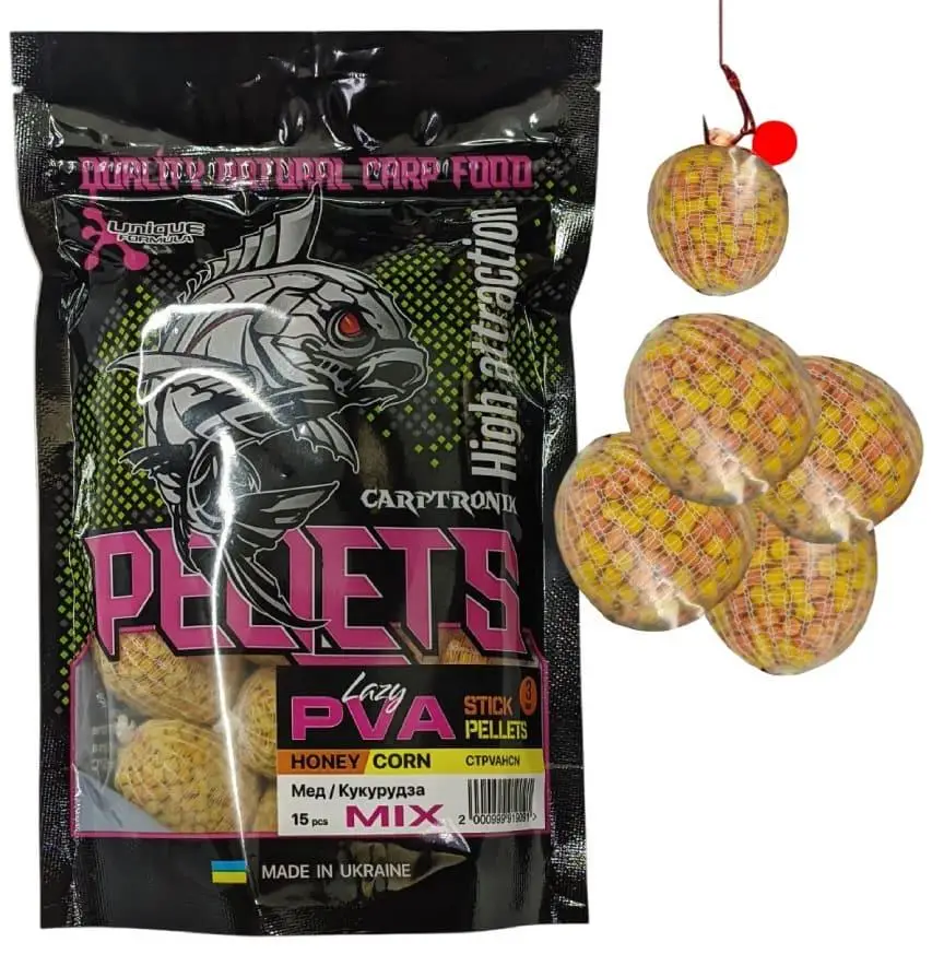 PVA stick pellets Mix (Honey/Corn) 15 шт